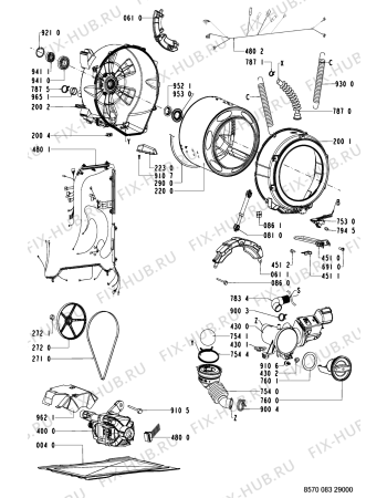 Схема №2 AWM 9000-F с изображением Декоративная панель для стиралки Whirlpool 481245213722