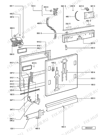 Схема №1 DWHB10W (F092223) с изображением Инструкция по эксплуатации для посудомойки Indesit C00361635