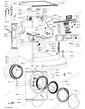 Схема №2 WA UNIQ 934 DA с изображением Декоративная панель для стиралки Whirlpool 481010510822