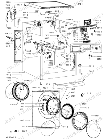 Схема №2 EXCELLENCE 4590 с изображением Обшивка для стиральной машины Whirlpool 481010527102