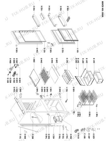 Схема №1 ARL 6501/A+ с изображением Рамка для холодильника Whirlpool 481010393772