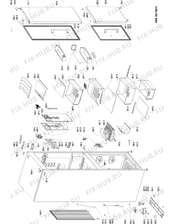 Схема №1 BSNF 8422 OX с изображением Испаритель для холодильника Whirlpool 481010845699