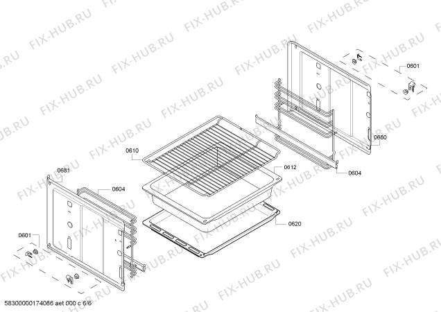 Схема №3 P1HGB84651 с изображением Ручка выбора программ для плиты (духовки) Bosch 00630502