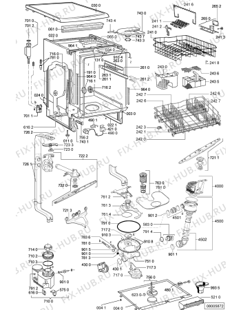 Схема №1 ADP 6937 IX PC с изображением Обшивка для посудомойки Whirlpool 481245373668