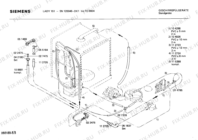 Взрыв-схема посудомоечной машины Siemens SN120046 - Схема узла 03