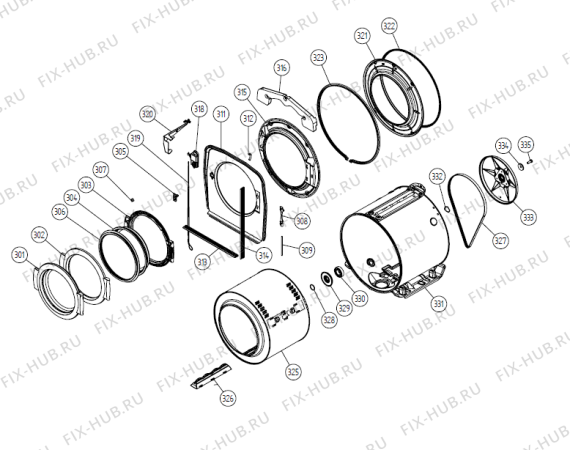 Взрыв-схема стиральной машины Gorenje WMC55 V NO   -Titanium (170695, WMC55) - Схема узла 03