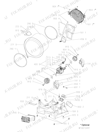 Схема №1 AZB 8670 NB с изображением Ручка (крючок) люка для стиралки Whirlpool 481010485377