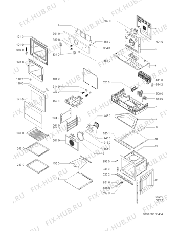 Схема №1 OBI 108 S 700 270 77 с изображением Запчасть для электропечи Whirlpool 481228228241