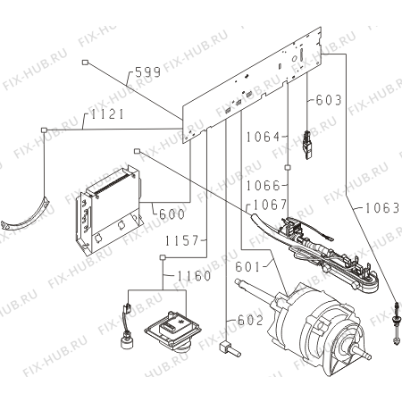 Взрыв-схема стиральной машины Gorenje D844BH (346523, SP10/221) - Схема узла 03