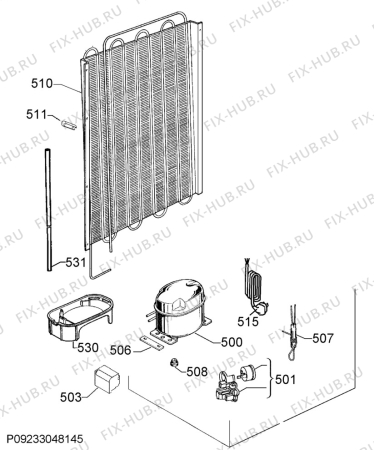 Взрыв-схема холодильника Zanussi ZRA33103WV - Схема узла Cooling system 017