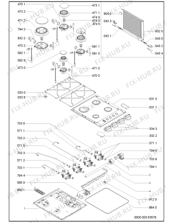 Схема №1 AKL710WH (F091789) с изображением Наставление для плиты (духовки) Indesit C00356317