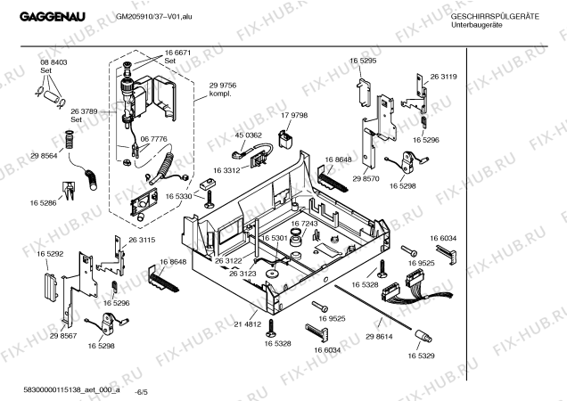 Схема №4 GM205910 с изображением Инструкция по эксплуатации Gaggenau для посудомойки Bosch 00691890