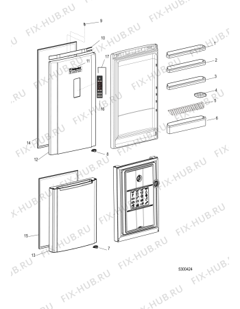 Взрыв-схема холодильника Indesit ITF120W (F155202) - Схема узла