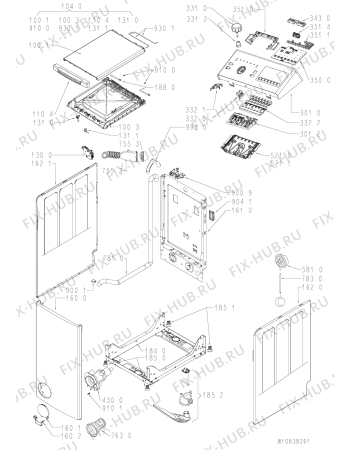 Схема №1 TBKR 70220 с изображением Декоративная панель для стиральной машины Whirlpool 481010870960