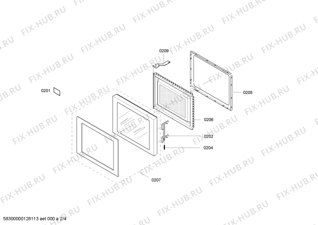 Схема №4 HF26066GB с изображением Наклейка для посудомоечной машины Bosch 00187565