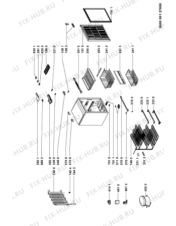 Схема №1 CIV-40 с изображением Испаритель для холодильника Whirlpool 481251138153