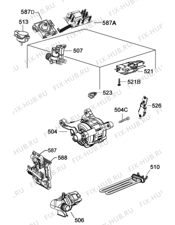 Взрыв-схема стиральной машины Electrolux RWT1064EDW - Схема узла Electrical equipment 268