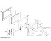 Схема №5 HEI8054U Bosch с изображением Передняя часть корпуса для электропечи Bosch 11005332