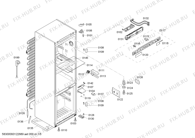 Схема №3 KGF79E91 с изображением Модуль для холодильника Bosch 00643551