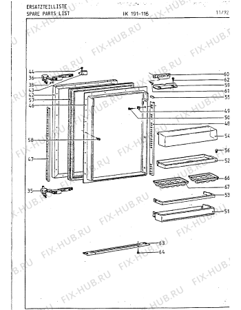 Схема №6 IK191016/1 с изображением Уплотнитель двери для холодильника Bosch 00233414