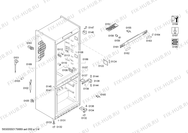 Схема №1 KG49NAI32G с изображением Панель для холодильника Siemens 11003577