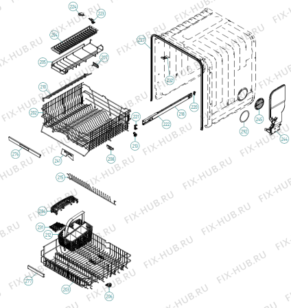 Взрыв-схема посудомоечной машины Asko D5132 AU   -SS Bi XL (339214, DW70.5) - Схема узла 02
