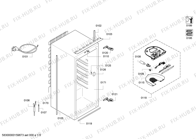 Схема №3 KIR24S81 accentline с изображением Регулировочный узел для холодильника Bosch 00653748