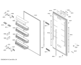 Схема №5 B30IR800SP Bosch с изображением Дверь для холодильной камеры Bosch 00711008
