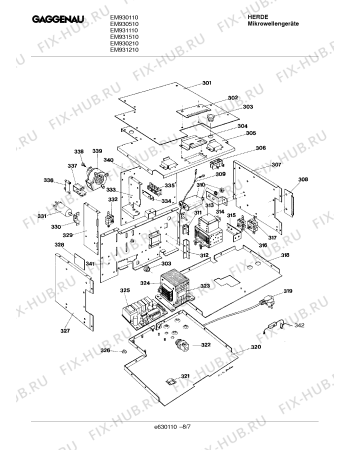 Схема №4 EM931210 с изображением Панель для составляющей Bosch 00291579