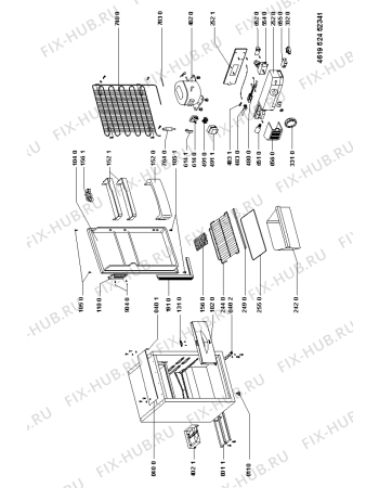 Схема №1 ARL 537 LH с изображением Держатель для холодильника Whirlpool 481241828714