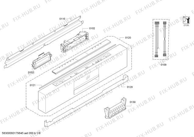 Схема №5 DI460113 с изображением Ручка для посудомоечной машины Bosch 00752288