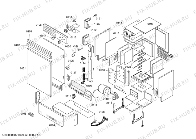 Схема №1 ESK-24G с изображением Панель для стиральной машины Bosch 00439002