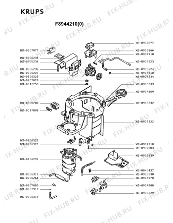 Схема №4 F8944245(0) с изображением Емкость для электрокофеварки Krups MS-0906214