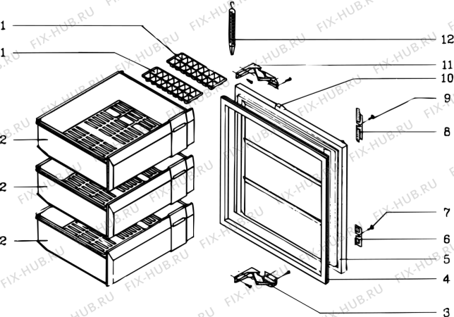 Схема №2 CSP1643 (F008693) с изображением Микрореле для холодильной камеры Indesit C00129299