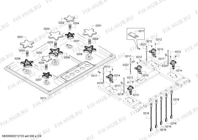 Схема №3 SGSP305TS Thermador с изображением Варочная панель для электропечи Bosch 00776631