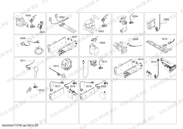 Взрыв-схема стиральной машины Siemens WM16S441CH iQ700 varioPerfect - Схема узла 05