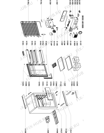 Схема №1 KVI 1359/A с изображением Лоток (форма) для холодильника Whirlpool 481241879984