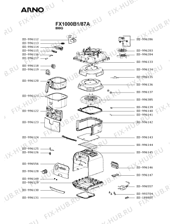 Схема №1 FX1000B1/87A с изображением Электропитание для тостера (фритюрницы) Seb SS-996557