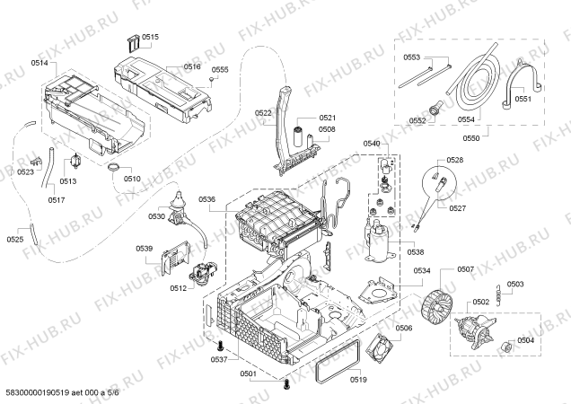 Взрыв-схема сушильной машины Siemens WT43W530EE - Схема узла 05