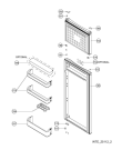 Схема №1 WTE25112 W с изображением Шуруп для холодильника Whirlpool 482000013912