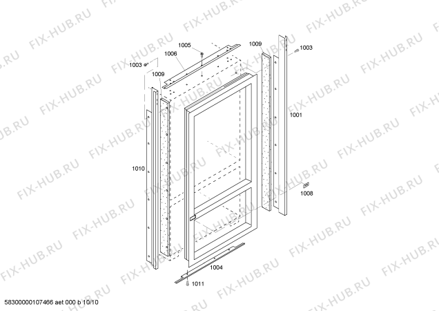 Схема №4 KBUIT4870A 48" SXS REFRIG CUSTOM (ICEMAKER) с изображением Труба для электропосудомоечной машины Bosch 00241319