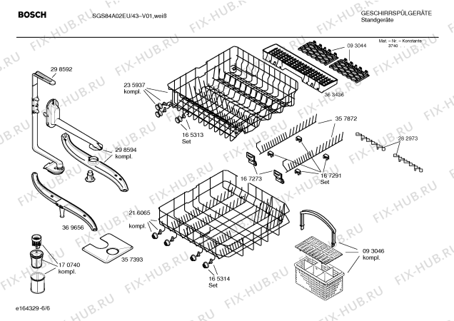 Схема №5 SGS84A02EU Exclusiv с изображением Инструкция по эксплуатации для посудомойки Bosch 00586222