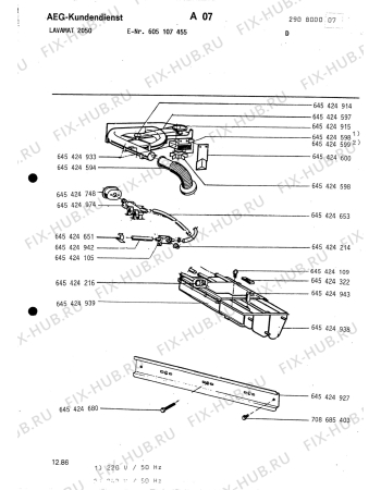 Схема №3 LAV2050 с изображением Запчасть Aeg 8996454241770