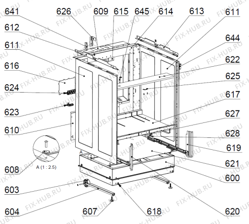 Взрыв-схема вытяжки Gorenje E4454K  A42001038 NO   -White FS 60 (182117, A42001038) - Схема узла 06