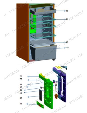 Схема №3 WTM 450 SS с изображением Дверь для холодильника Whirlpool 482000015754