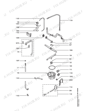 Взрыв-схема посудомоечной машины Aeg Electrolux FAV50865U - Схема узла Hydraulic System 272