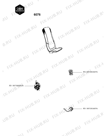 Схема №1 6076 с изображением Запчасть для массажера Seb FS-3073056076