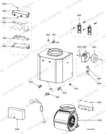 Взрыв-схема вытяжки Juno Electrolux JDK9582E - Схема узла Section 5