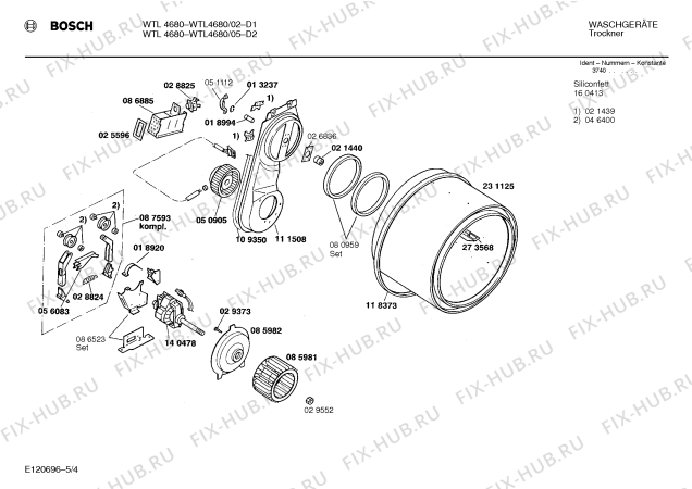 Схема №3 WTL4680 ELECTRONIC с изображением Панель для сушилки Bosch 00277828
