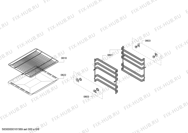 Взрыв-схема плиты (духовки) Siemens HB23AB521J - Схема узла 06